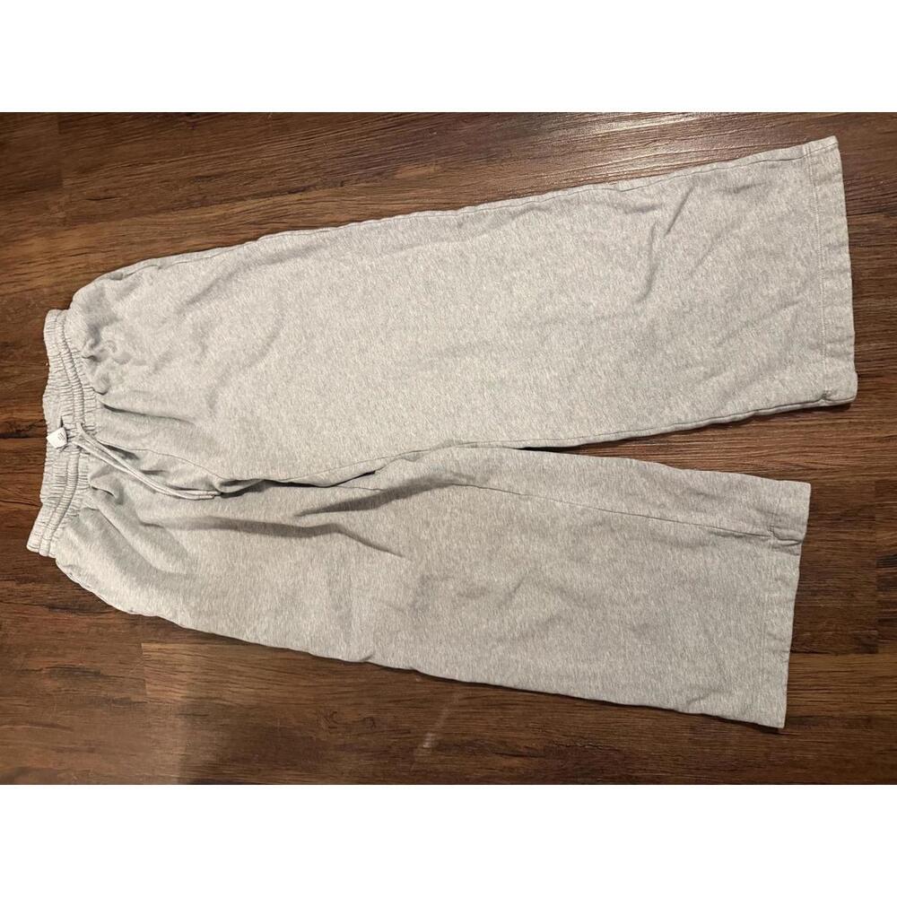 Old Navy Light Gray Drawstring Wide-Leg Joggers